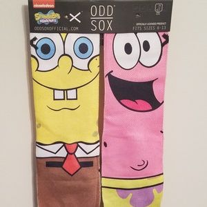 Spongebob and Patrick Men's Crew Socks (Odd Socks)